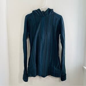 Cocon Commerz Privatsachen Black Blue Stripe Pullover Hoodie Sweatshirt 2 Medium